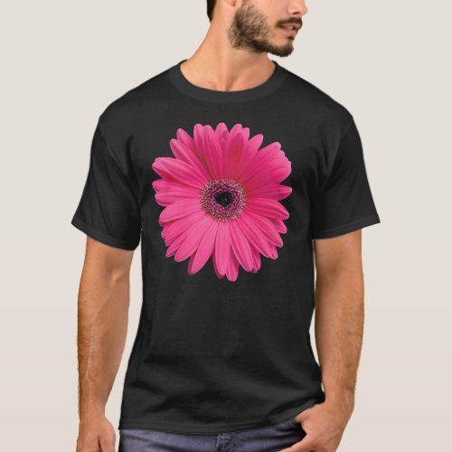 pink gerbera gerber daisy flower stickers Sticker T_Shirt