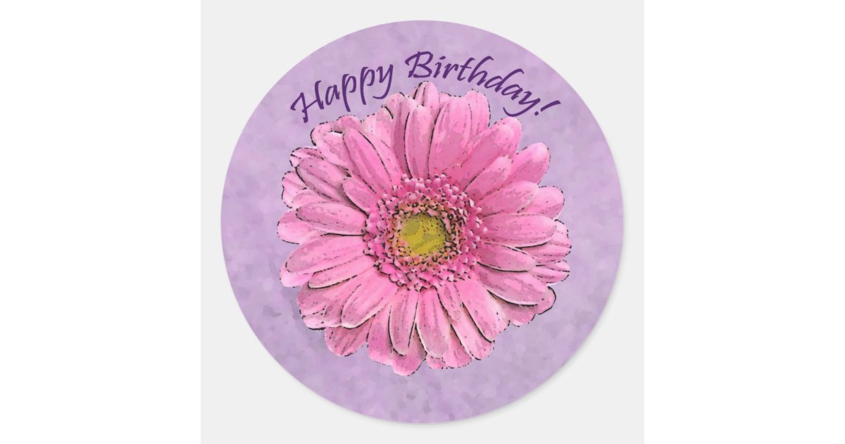 Pink Daisy Sticker –