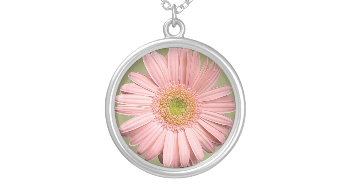 Pink Gerbera Necklace | Zazzle