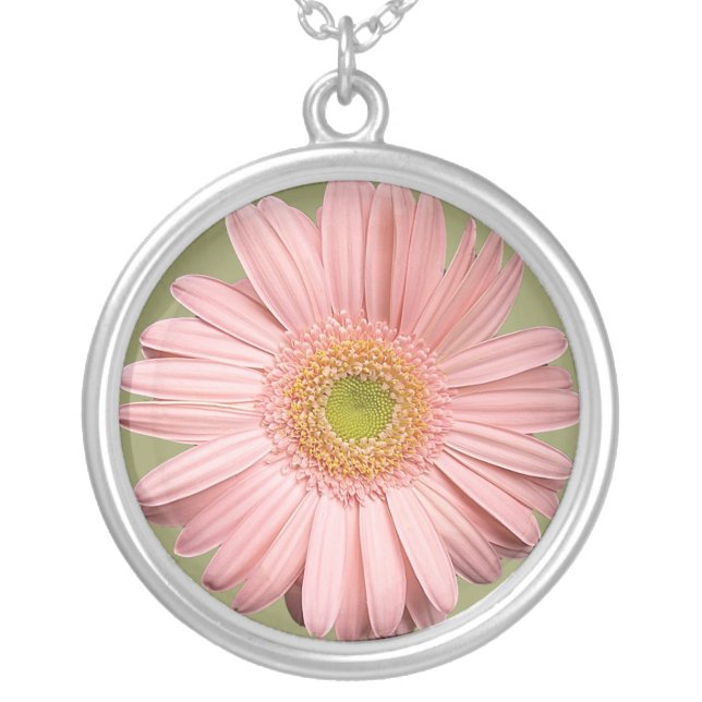 Pink Gerbera Necklace (Front)