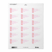 Pink Gerbera on White Return Address Label (Full Sheet)