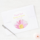 Pink Gerbera Sticker 3" (Optional Background) (Envelope)