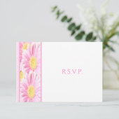 Pink Gerberas on White Reply Card II (Standing Front)