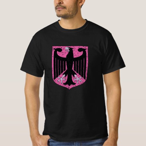 Pink german eagle grunge  T_Shirt