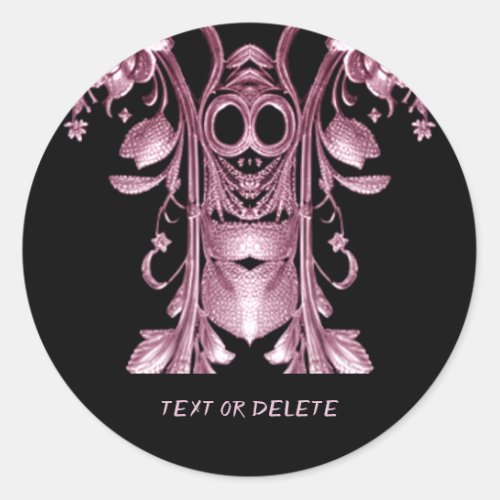 Pink Ghost Classic Round Sticker