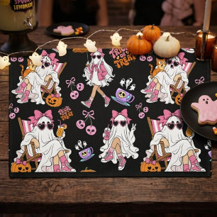 Pink Ghost Girl Halloween Cute Spooky Placemat