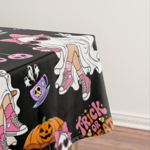 Pink Ghost Girl Halloween Cute Spooky  Tablecloth