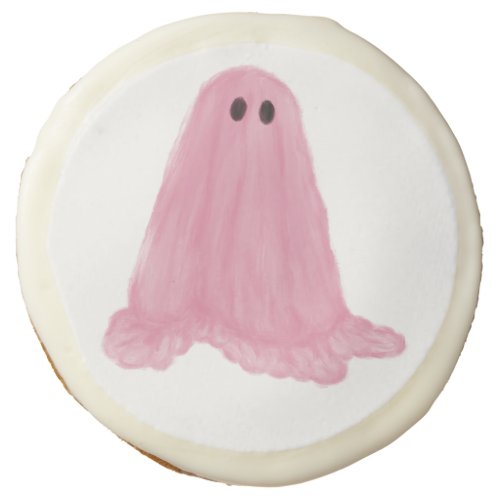 Pink Ghost Group Halloween Sugar Cookies
