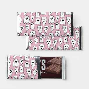 Pink Ghost Halloween Hershey Bar Favors