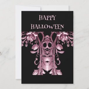 Pink Ghost Halloween Party Invitation
