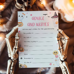 Pink Ghost Little Boo Advice and Wishes Game