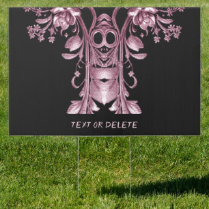Pink Ghost Yard Sign