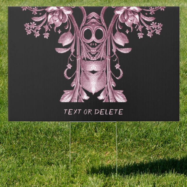 Pink Ghost Yard Sign (Insitu)