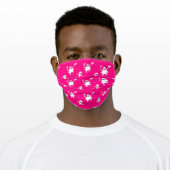 pink ghosts halloween adult cloth face mask (Worn)