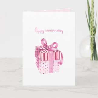 Pink Gift Anniversary Card