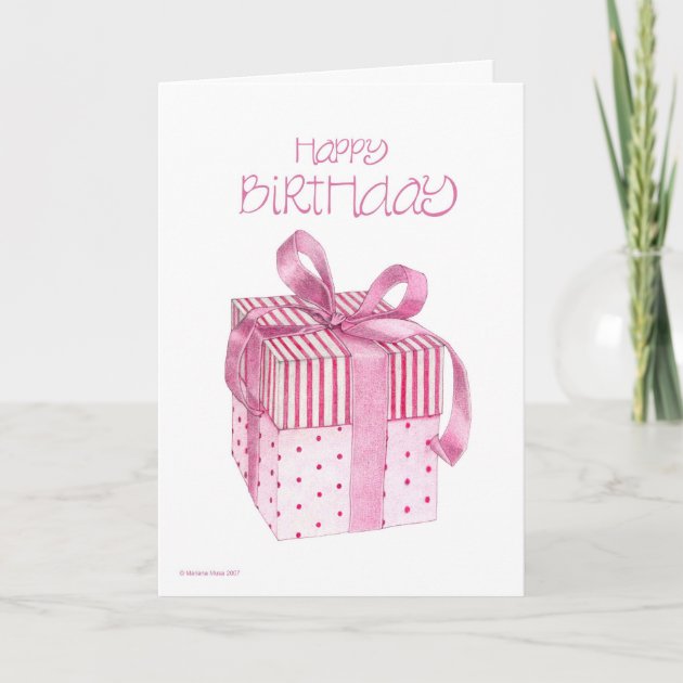 Pink Peonie and Teddy Bear Personalised Birthday Card any name & age 