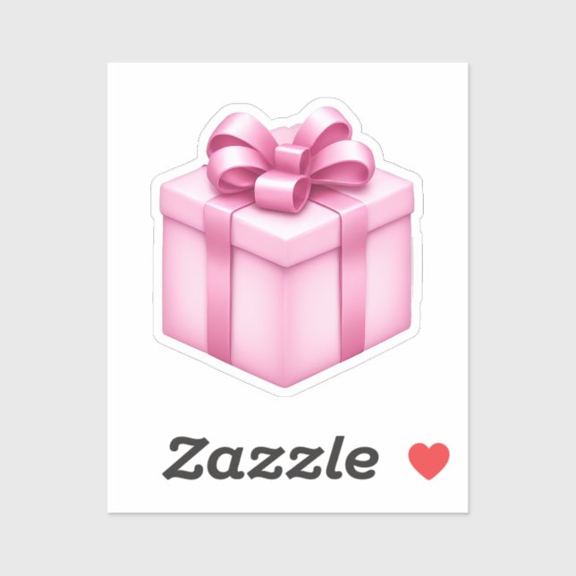Pink Gift Box Emoji Sticker (Sheet)