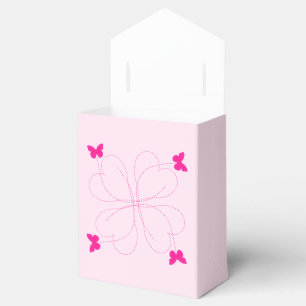 Pink Gift Box with Butterflies