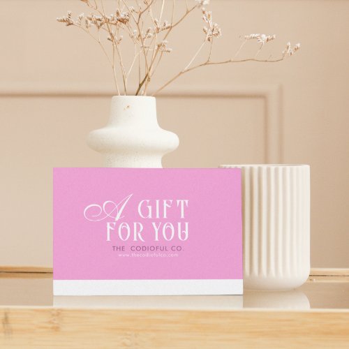 Pink Gift Certificate