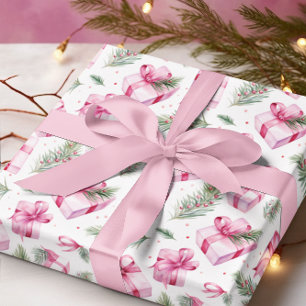 Pink Gifts & Bows Christmas & Winter Birthday Wrapping Paper