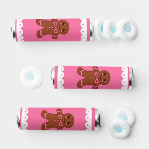 Pink Gingerbread Breath Savers Gift Mints