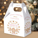 Pink Gingerbread Christmas Cookies Exchange Name Favor Boxes<br><div class="desc">Cute Gingerbread Christmas Cookies Exchange favor / gift Box in pink. Easily personalize this Christmas favor box with your own text.  - Kate Eden Art.</div>