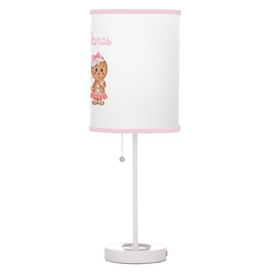 Pink Gingerbread Christmas Lamp (Right)