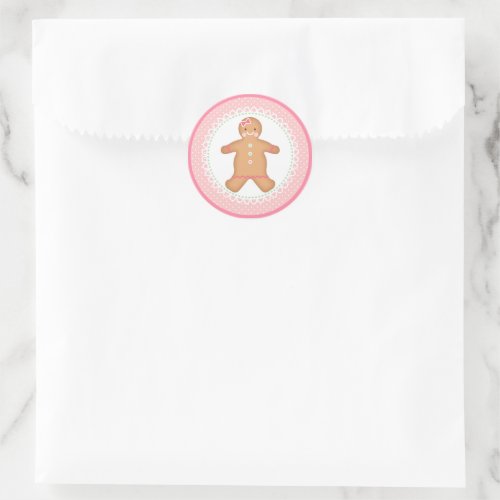 Pink Gingerbread  Cookie Favor Tags