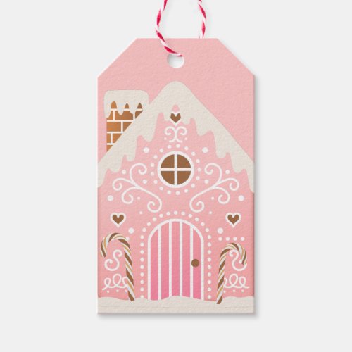 Pink Gingerbread Cookie Gift Tags