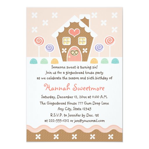 Gingerbread Birthday Party Invitations 10