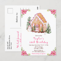 Pink Gingerbread House Birthday Party