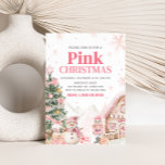 Pink Gingerbread House Christmas Party Invitation<br><div class="desc">Spread the holiday cheer with our customizable Christmas printable invitation,  perfect for gathering friends and family for a festive celebration. With elegant designs and easy-to edit text,  this invitation sets the tone for a joyful holiday season.

43SE B</div>