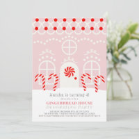 Pink Gingerbread House Decorating Birthday Party I