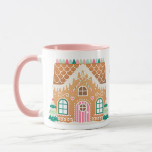 Pink Gingerbread House  Mug