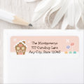 PINK GINGERBREAD HOUSE RETURN ADDRESS LABELS | Zazzle
