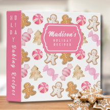 Pink Gingerbread Pattern Holiday Baking Recipe