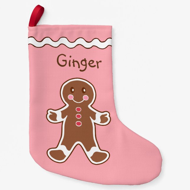 Pink Gingerbread Stocking (Front)