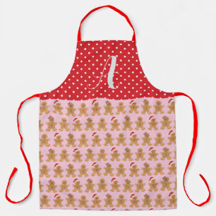 Pink Gingerbread Trio Apron, Large Apron