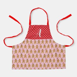 Pink Gingerbread Trio Apron, Small Apron