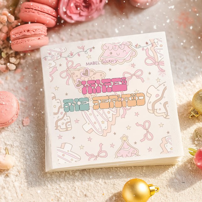 Pink GingerBread Winter Onederland 1st Birthday Napkins (Creator Uploaded)