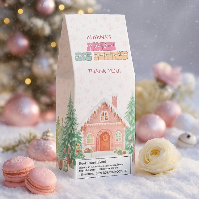 Pink GingerBread Winter Onederland 1st Birthday  Roasted Coffee (Creator Uploaded)