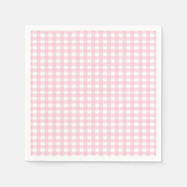 Pink Gingham 1 Napkins (Front)