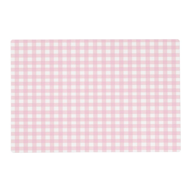 Pink Gingham 1 Placemat (Front)