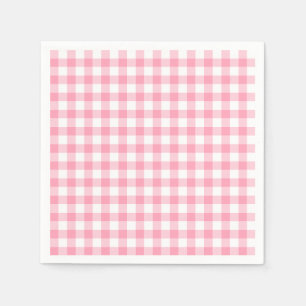 Pink Gingham Baby-Q Barbecue Girl BBQ Baby Shower Napkins