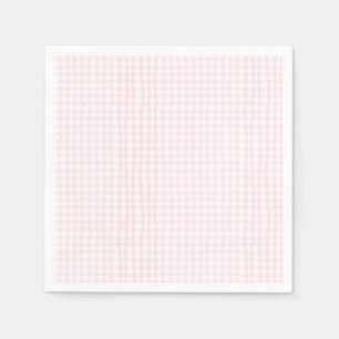 Pink Gingham Baby Shower Napkins