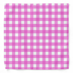 Pink gingham bandana