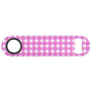 Pink gingham bar key