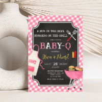 Pink Gingham BBQ Baby Shower 