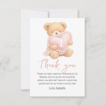Pink Gingham Bear-y 1st Birthday Girl