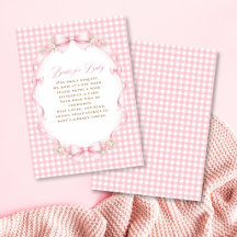 Pink Gingham Bow Floral Books For Baby